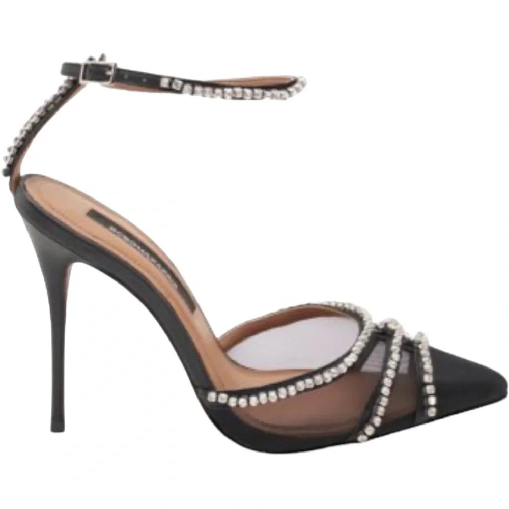 BCBGMAXAZRIA Women’s Navino Sparkle Mesh Pump Heel Black - Picture 2 of 9